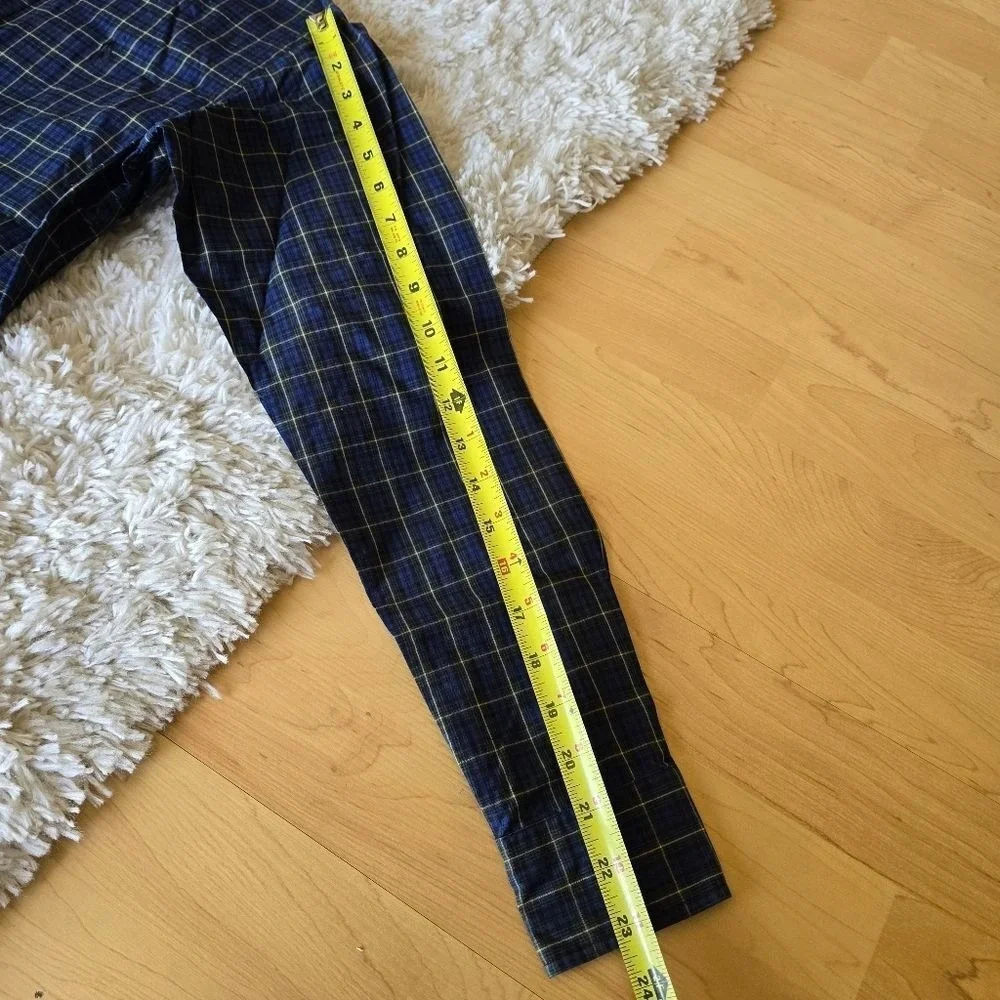 Ralph Lauren Sport kids long sleeve Shirt Size 8 Blue‎ Plaid Button Up